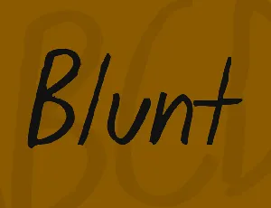 Blunt font