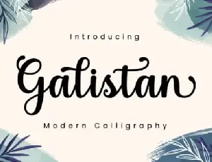 Galistan Calligraphy font