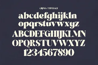 Crima font