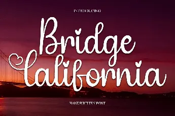 Bridge California font