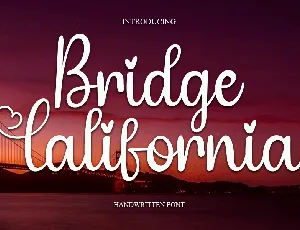 Bridge California font