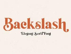 Backslash Serif font