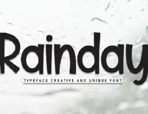 Rainday Display font