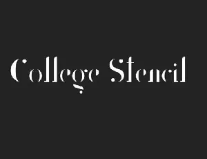 College Stencil Free font