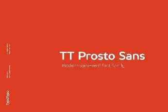 TT Prosto Sans font