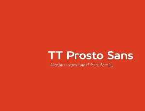 TT Prosto Sans font