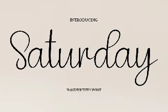 saturday font