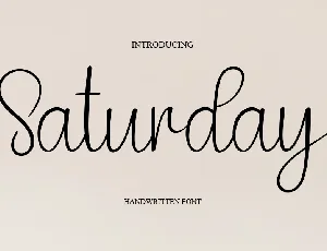 saturday font