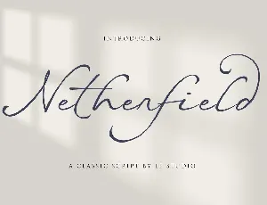 Netherfield - Personal Use font