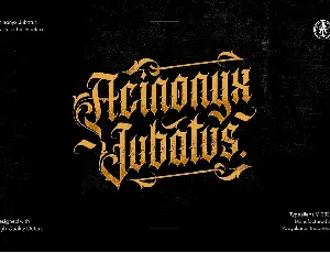 Acinonyx Jubatus font