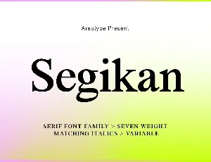 Segikan font