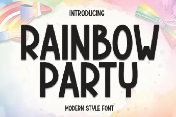 Rainbow Party Display font