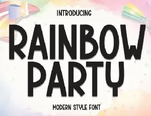 Rainbow Party Display font