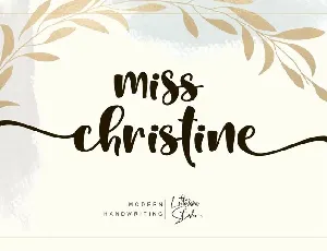 Miss Christine font