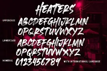 Heaters Brush font