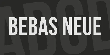 Bebas Neue font