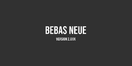 Bebas Neue font