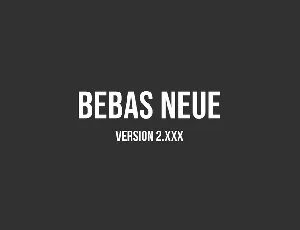 Bebas Neue font