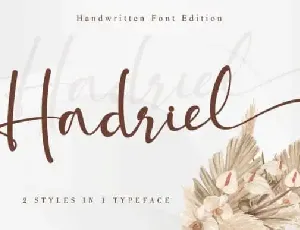Hadriel Calligraphy font