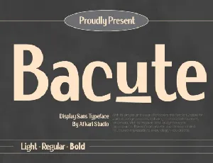 Bacute font