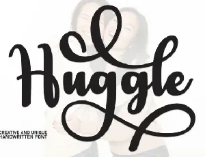 Huggle Script font