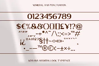 Kosans DEMO font