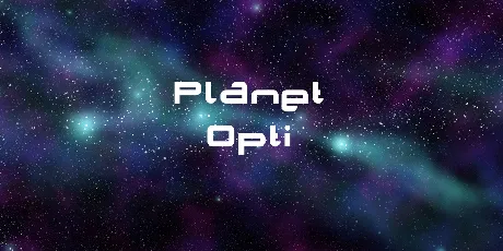 Planet Opti font