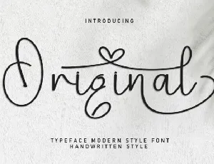 Original Script Typeface font