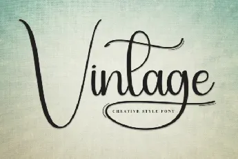 Vintage Calligraphy Typeface font