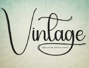 Vintage Calligraphy Typeface font