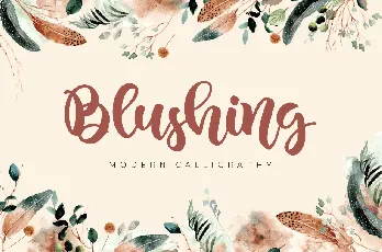 Blushing font