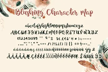 Blushing font