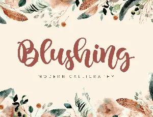 Blushing font