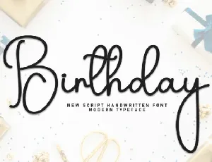 Birthday Script Typeface font