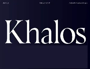 Khalos font