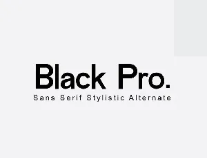 Black Pro font