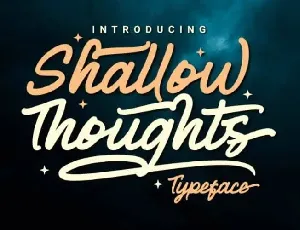 Shallow Thoughts Script font