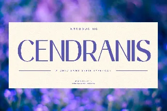 Cendranis Personal Use font