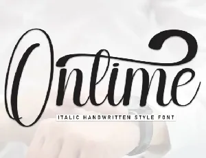 Ontime Calligraphy font