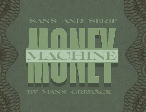 Moneymachine PERSONAL font