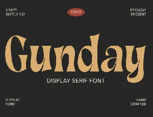 Gunday font