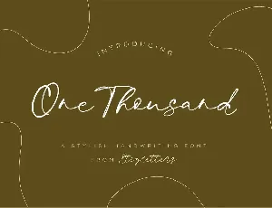 One Thousand font