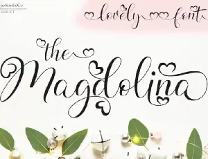 Magdolina Calligraphy font