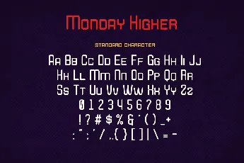 Higher Monday font