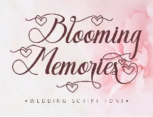 Blooming Memories font