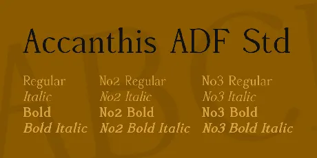 Accanthis ADF Std font