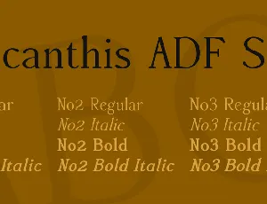 Accanthis ADF Std font