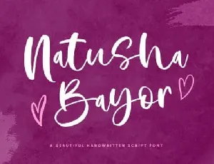 Natusha Bayor Script font