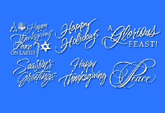 Holiday font