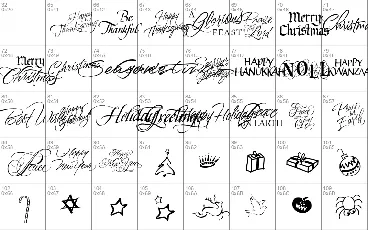 Holiday font